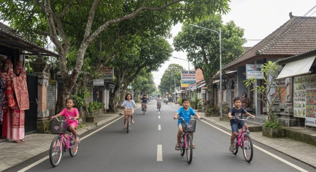 Safe and welcoming Bali neighborhood with international community